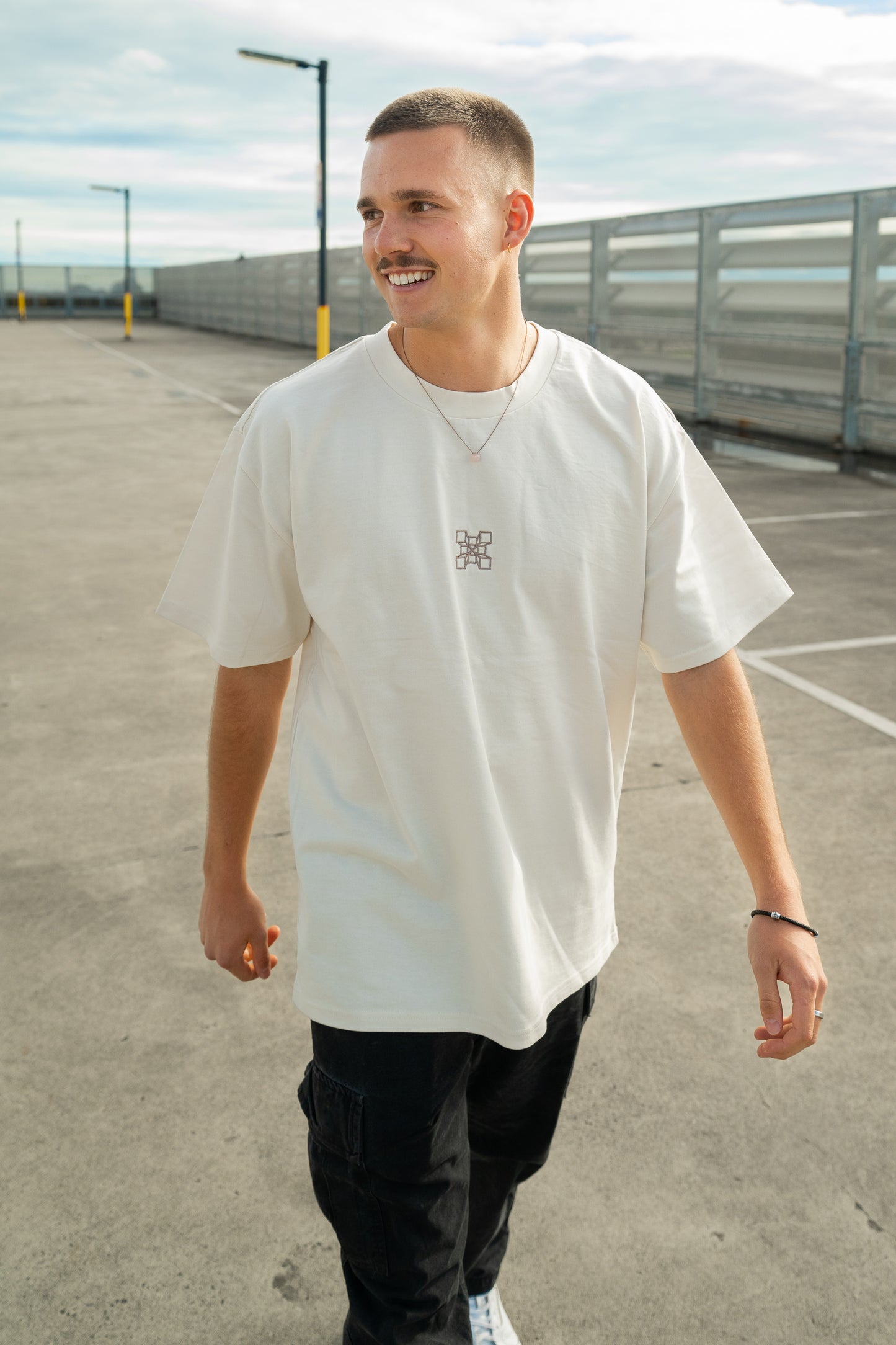 'Icon' Ecru Tee